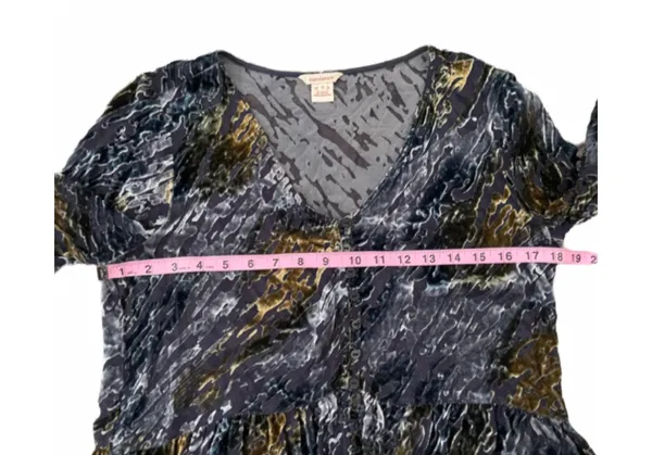 Sundance Silk Blend Velvet Boho Style Long Sleeves Top Size Small - Image 5