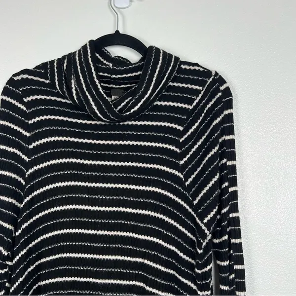 We The Free Stripes‎ Drippy Thermal Knit Cowl Neck Sweater S - Image 5