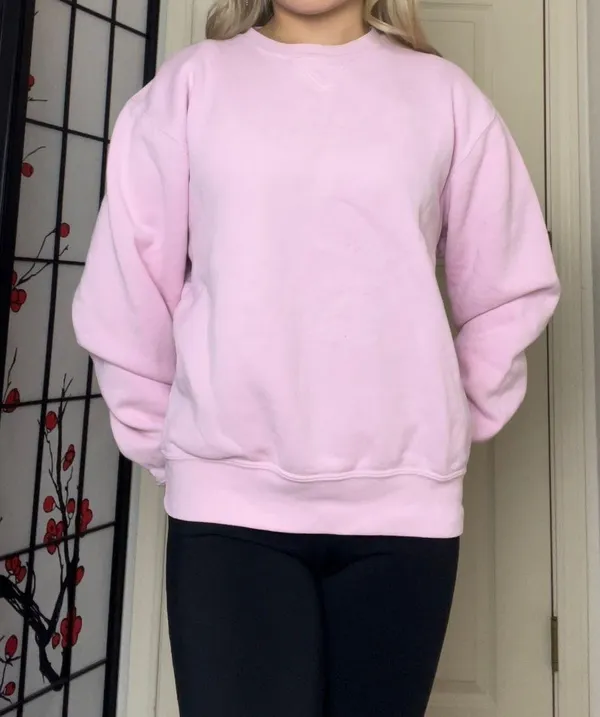 Basic Pink Crewneck Pullover Sweatshirt | Gear For Sports Big Cotton - Image 2