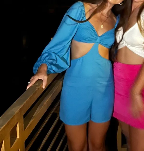 Princess Polly Blue Romper - Image 4