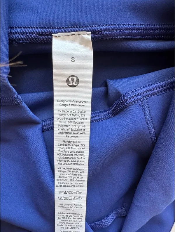 Lululemon Wunder Train No Line High Rise 25” Clubhouse Blue Size 8 NWT - Image 6