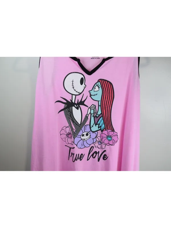 Disney The Nightmare Before Christmas Jack & Sally Graphic Tank Top 3X (22W-24W) - Image 4