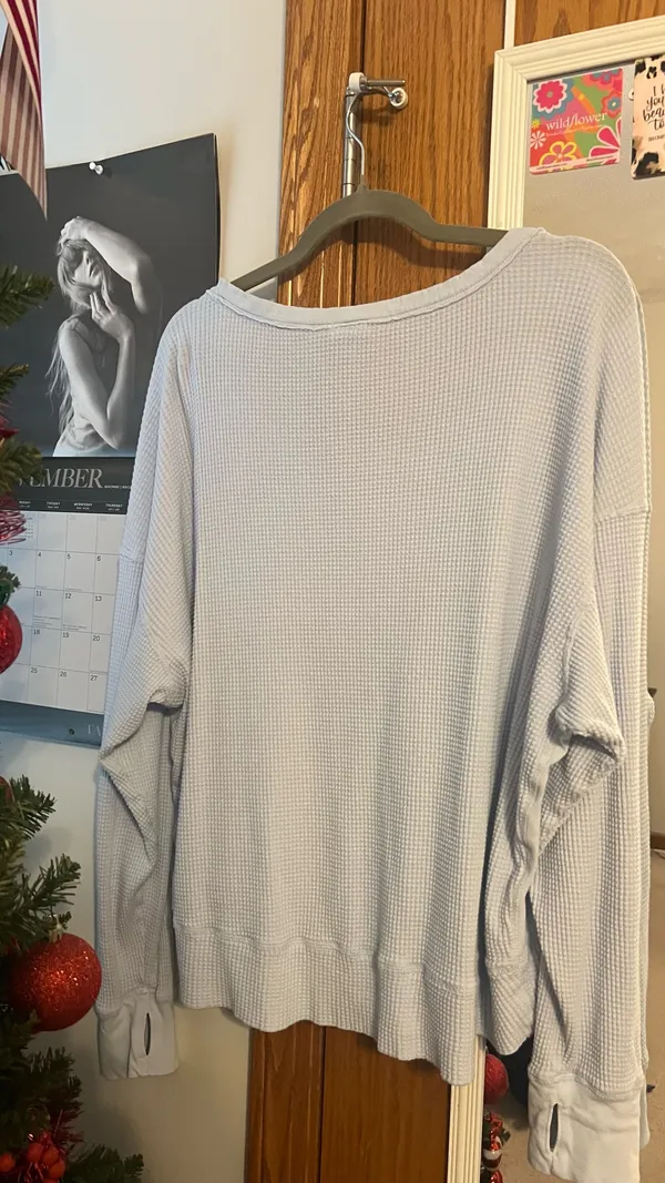 Aerie Waffle V-neck sweatshirt - Image 2