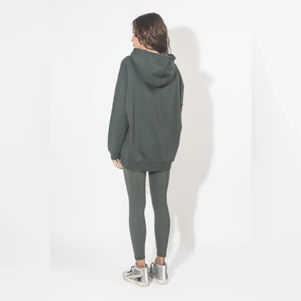 Anine Bing Vincent Hoodie NYC Charcoal Green - Image 3