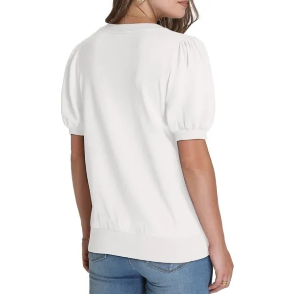 NWT ~ Women's Cream Puff Short Sleeve Lightweight Knit Summer Sweater ~ SMALL - Image 3