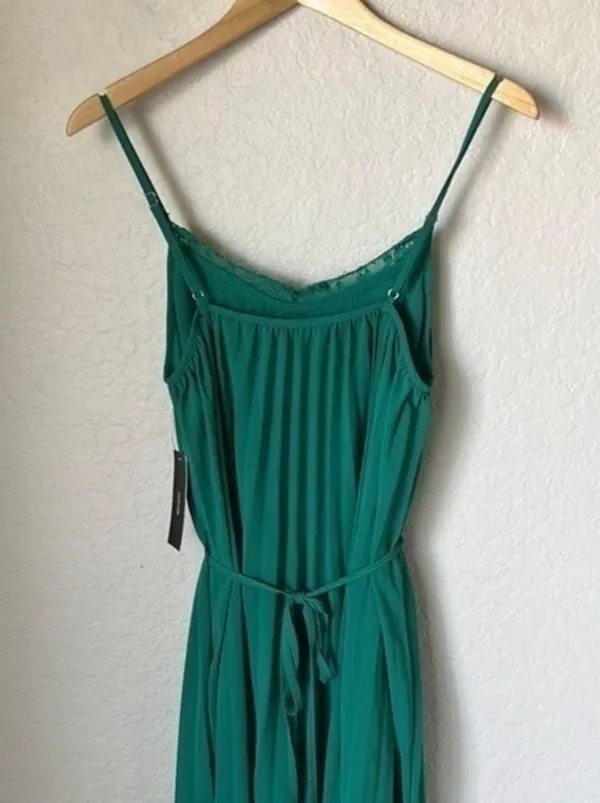 Lulus In Celebration Green Pleated Midi Dress - Image 7