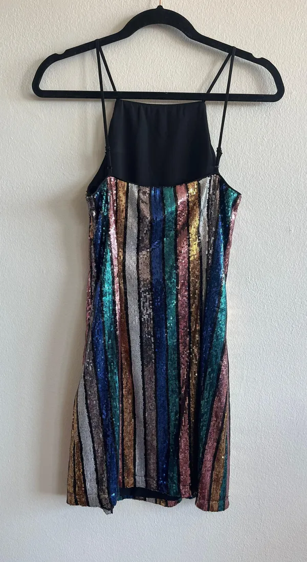 Altar'd State Striped Sequin Dress - Image 3
