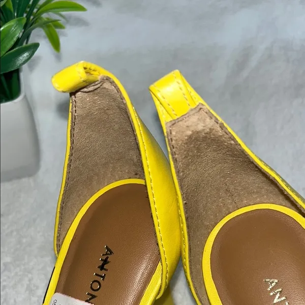Antonio melani Yellow Heels Elegant Satin Design - Image 11