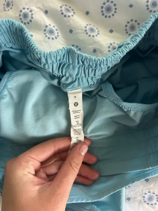 Light Blue Lululemon Hotty Hot Shorts 2.5" - Image 2