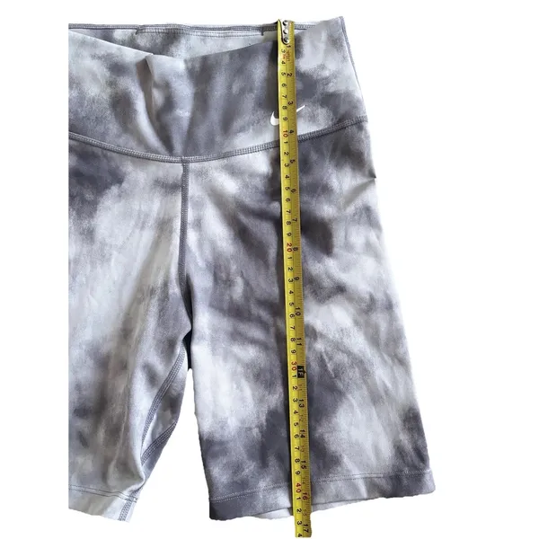Nike Dri‎ Fit Athletic Bike Short Size XS With A Gray And White Tie Dye Pattern. - Image 6