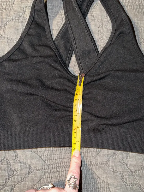 Alphalete AMPLIFY BRA-Women's Seamless Longline Bra-MED IMPACT Black Size-S - Image 4
