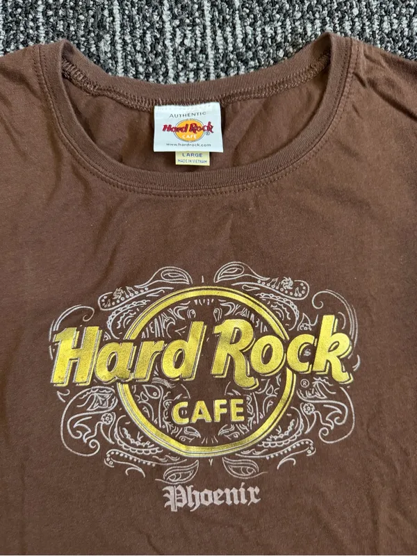 Hard Rock Cafe Phoenix Brown T-shirt Women's Large - Image 2