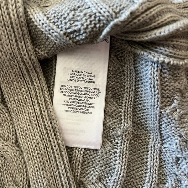 Lauren Ralph Lauren Gray Cable Knit Sweater - Image 6