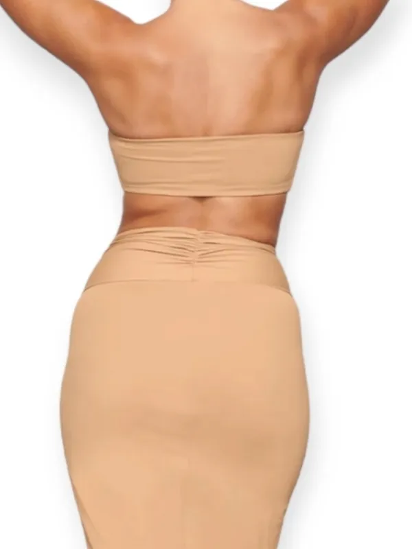 Skims SWIM BANDEAU BIKINI TOP Ochre Tan NWT size S - Image 4