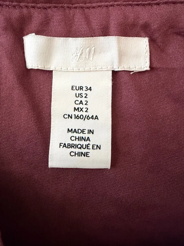 Vtg New H&M Burgundy Sequined Skirt, Sz 2 (EUR 34) - Image 6