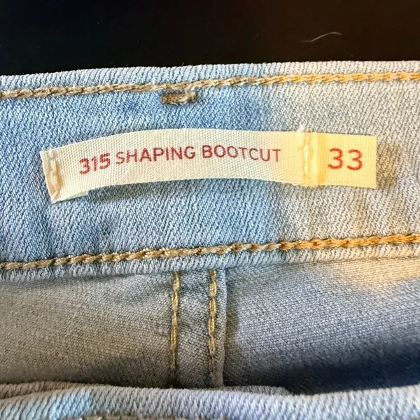 Levi's 315 Shaping Bootcut‎ Women's Jeans Light Wash Size 33 - Image 3