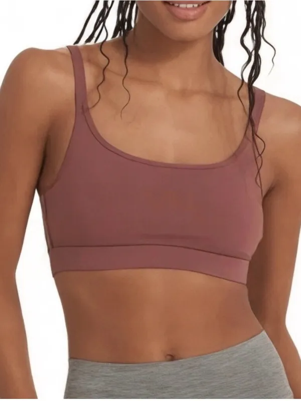 Vuori Mindset Sports Bra XS Cedar Mauve Strappy Workout Yoga Pilates Running - Image 4
