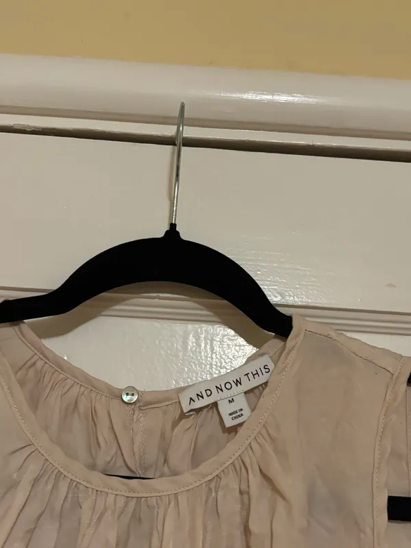 And Now This beige peplum top Tan Size M - Image 3