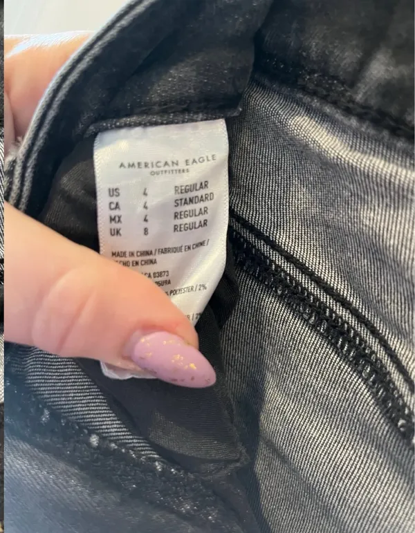 American Eagle NWOT Next Level Stretch Highest Rise Black Jegging Size 4 - Image 7