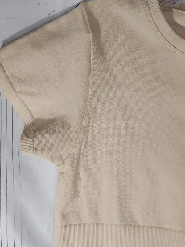 Aerie Offline Sidewalk Seamless Ribbed Cropped Athleisure Short Sleeve Top - Image 4