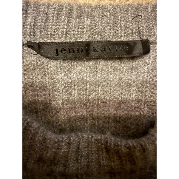 Jenni Kayne Cashmere Sweater Size Medium Gray 100% Women's Long Sleeve Luxe Cozy - Image 5