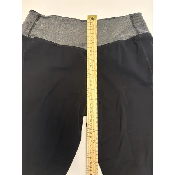 Nike Dri-Fit Womens Medium Black Gray Colorblock Leggings Running Athletic - Image 9