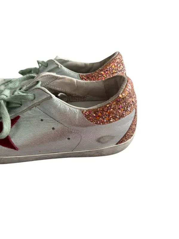 GOLDEN GOOSE Women’s Glitter Superstar Sneakers Size US 10 / 40 - Image 6