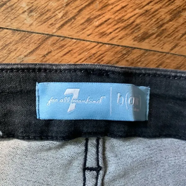 7 for All Mankind Bl(air) black 27 ankle skinny normcore jeans - Image 2