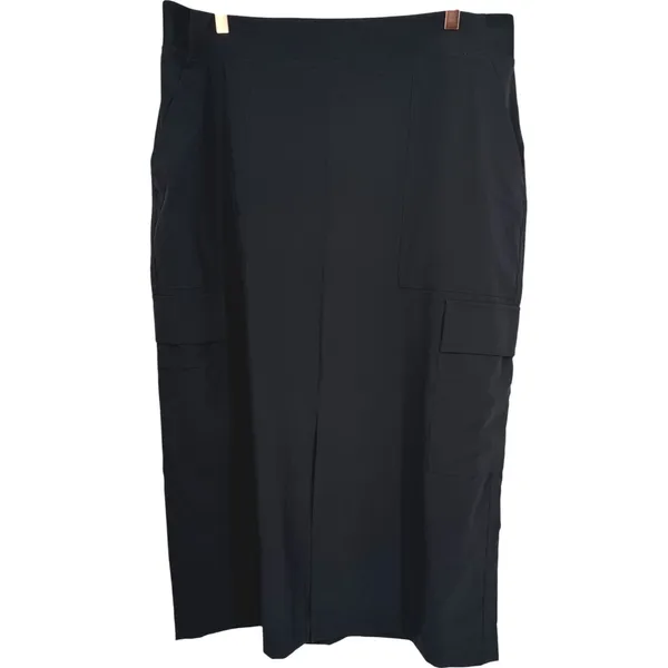 Athleta Brooklyn Heights High Rise Cargo Midi Skirt Black Size 16 Activewear - Image 4