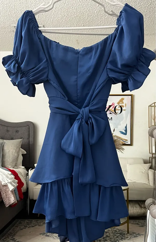 The Vintage Shop blue mini dress - Image 3
