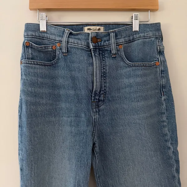 Madewell The Perfect Vintage Jean High Rise Raw Hem Blue Women 28 - Image 3