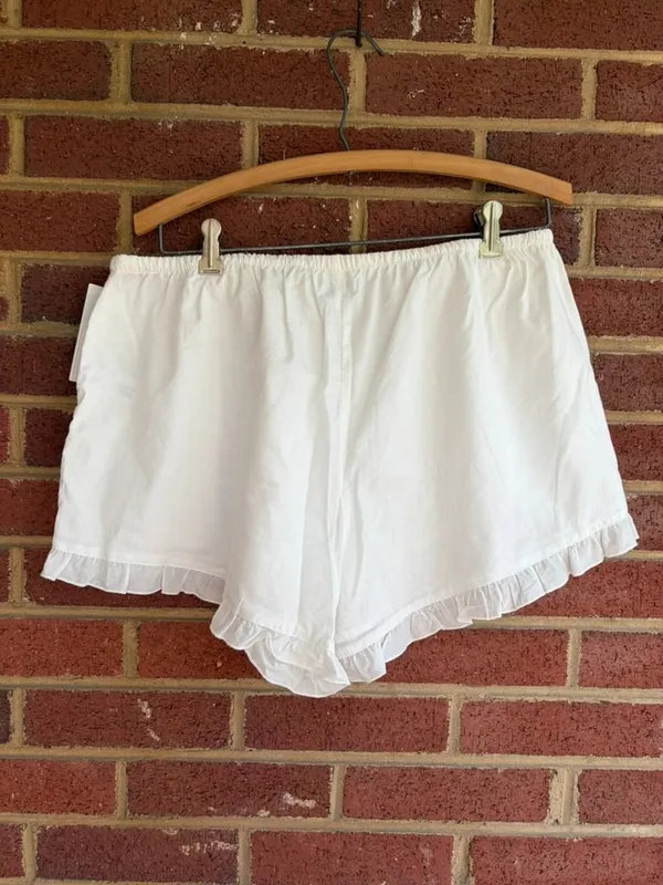 Parke x Target White Ruffle Sleep Shorts Women's Medium NWT - Image 4