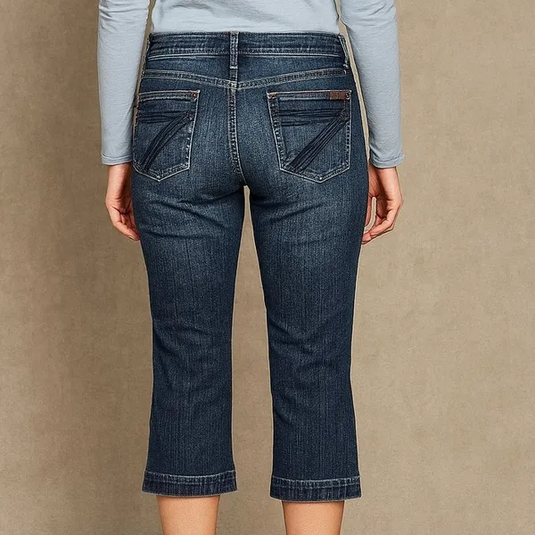7 For All Mankind Womens Dojo Capri Jeans 28‎ - Image 2