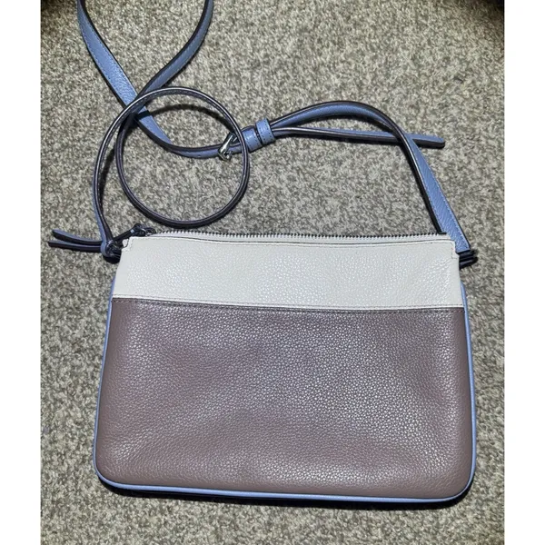 Kate Spade Crossbody Bag‎ Blue Brown Pebbled Leather - Image 2