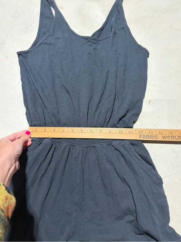 Aerie charcoal gray Sleeveless Jumpsuit with Elastic Waist medium - Image 2