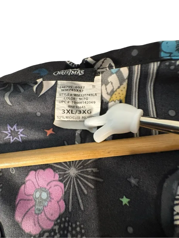 Disney Nightmare Before Christmas Scrub Top 3X Jack Sally Halloween Scrubstar - Image 4