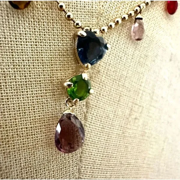 Monet colorful Y necklace - Image 3