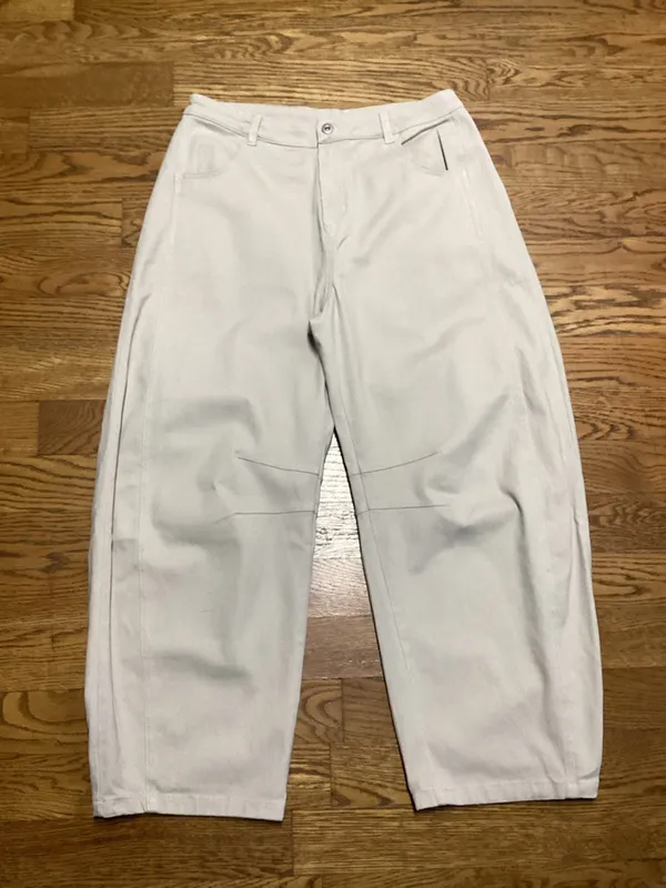 Rae Mode cotton twill barrel ankle pants Tan size Large - Image 9
