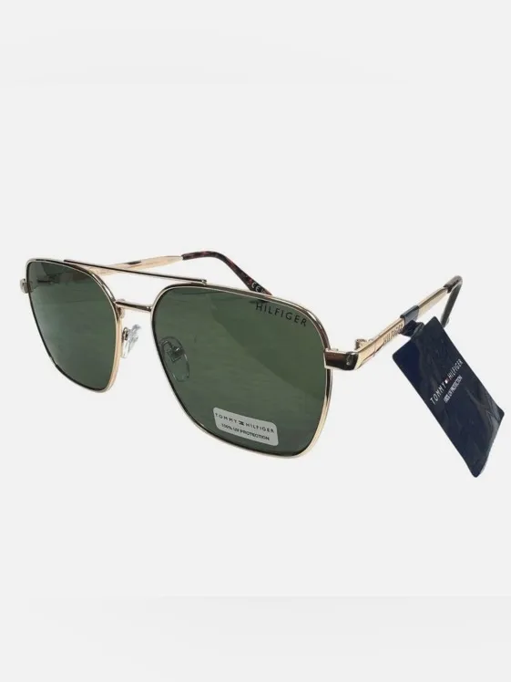 NWT TOMMY HILFIGER MM OM687 Gold/Green Mens Sunglasses - Image 5