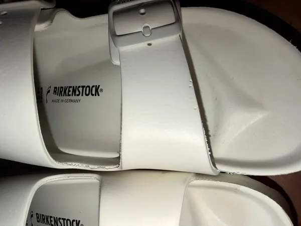 Birkenstock White L 10 M 8 Two-Strap EVA Sandals - Image 10