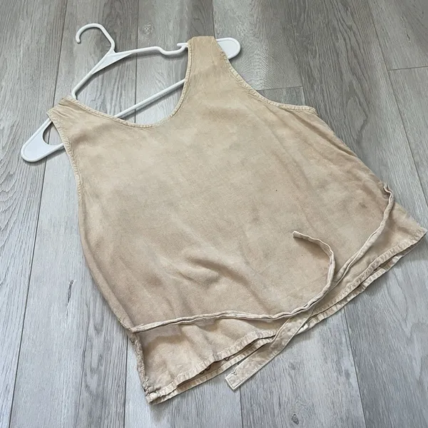 Renaissance Embroidered Tank Top cotton crop womens Beige (one size) boho fairy - Image 4