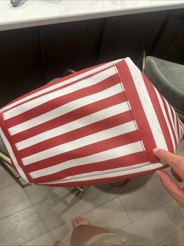 Kate Spade Red‎ and white large tote bag - Image 12