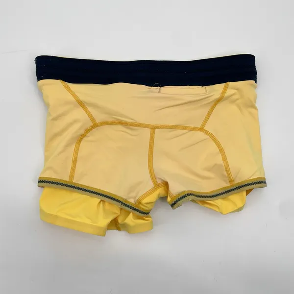 Lululemon Bright Yellow Athletic Running Shorts Pump It Up Lined Summer Size 2 - Image 7