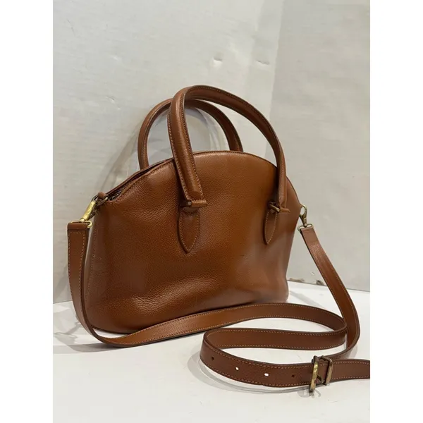 Vintage 90s Coach Madison Savoy Zip Satchel Bag Brown Leather Crossbody 4408 - Image 4