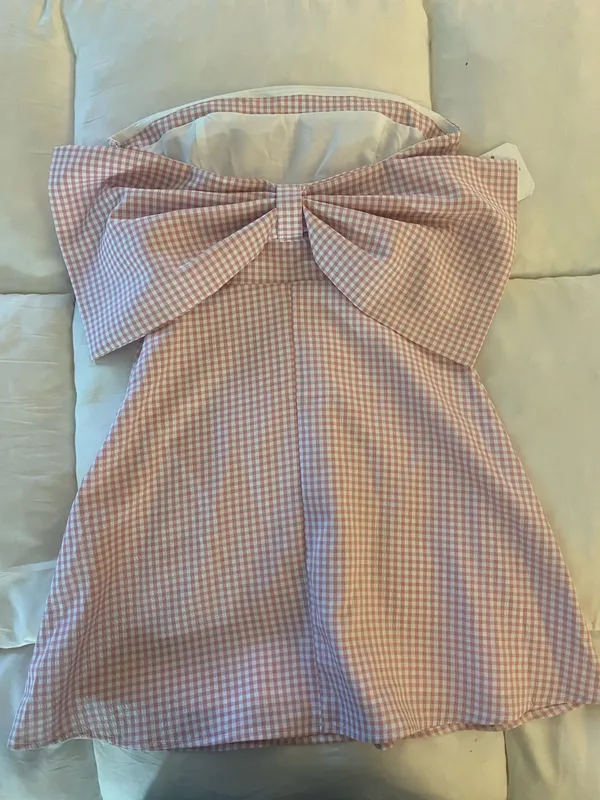 Altar'd State Bow Dress Mini Strapless - Image 4