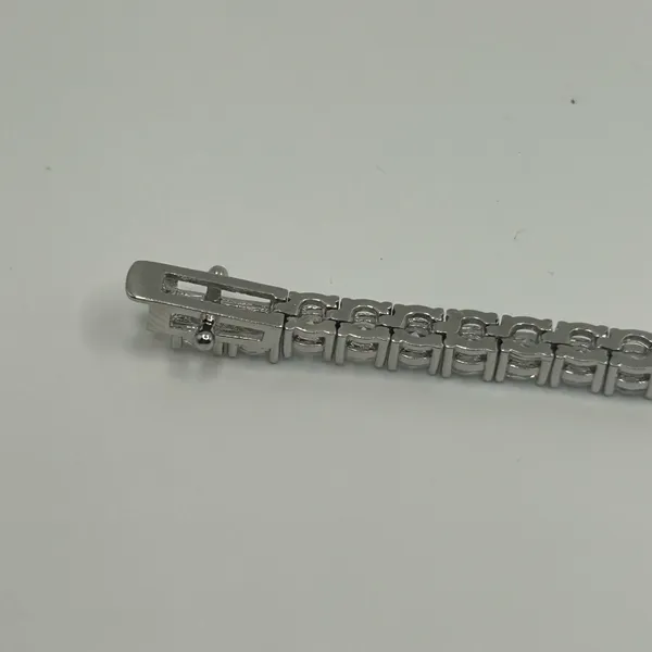 Jewelry by Lyra Moissanite Tennis Bracelet Silver 4mm 7 Inch Brand New VVS1 Crazy Shine No Pass - Image 6