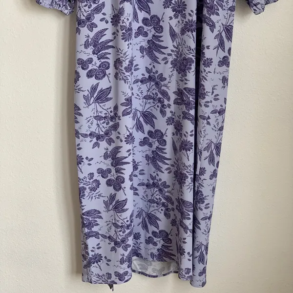 NWT Hill House Allover Print High Slit Maxi Dress in Purple‎ Floral - Image 8