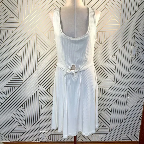 L*Space Topanga Dress in‎ Cream Ribbed Cutout - Image 3