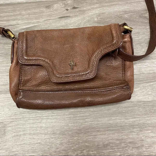Cole Haan Emma Brown Pebbled Leather Crossbody Flap Bag - Image 2