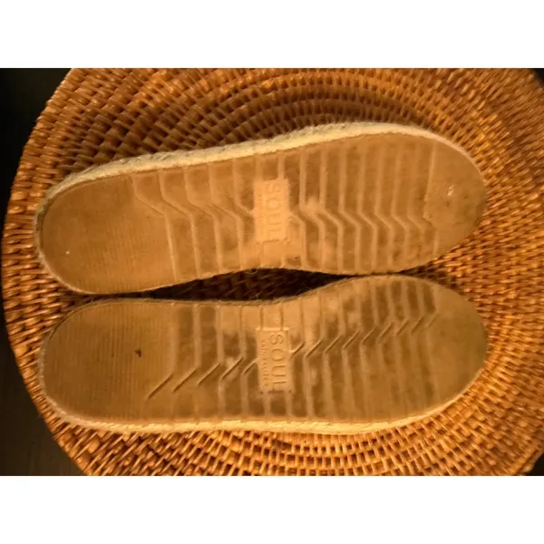 Soul‎ Naturalizer Womens Beige Leather Espadrille Slip On Flats Shoes - Image 5